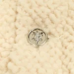 Beige Seventh Heaven Button-Up Sherpa Trucker Jacket Close Up