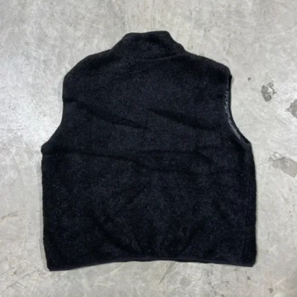 Black Seventh Heaven Anarchy Fleece Vest Back View