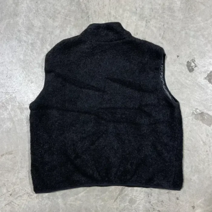 Black Seventh Heaven Anarchy Fleece Vest Back View