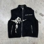 Black Seventh Heaven Anarchy Fleece Vest