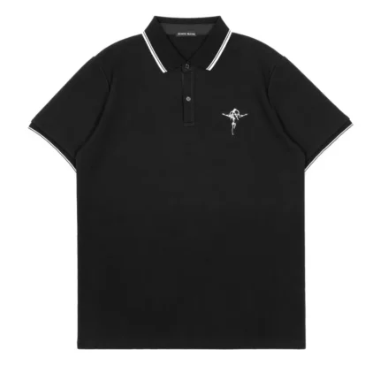 Black Seventh Heaven Anarchy Jesus ​​Polo Shirt
