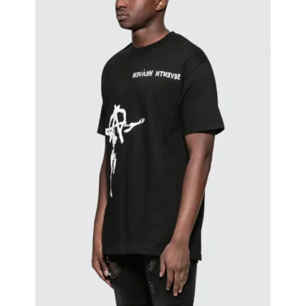 Black Seventh Heaven Anarchy S_S T-Shirt Side View