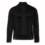 Black Seventh Heaven Button-Up Denim Jacket Back