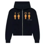 Black Seventh Heaven Coexist Zip-Up Hoodie