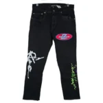 Black Seventh Heaven Embroidered Logo Jeans