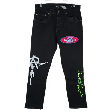 Black Seventh Heaven Embroidered Logo Jeans