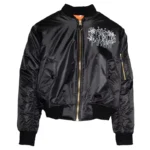 Black Seventh Heaven Logo Nylon Bomber Jacket