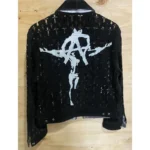 Black Seventh Heaven Masu Diamond Cut Jacket Back View