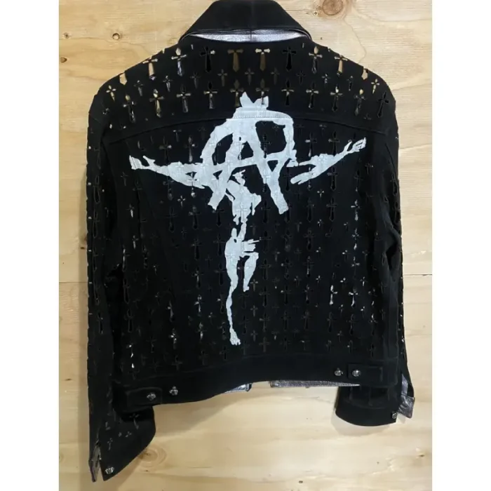 Black Seventh Heaven Masu Diamond Cut Jacket Back View