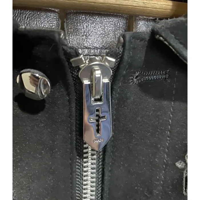 Black Seventh Heaven Masu Diamond Cut Jacket Front View