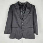 Black Seventh Heaven Men's Medium 3D Cross Jacket Front View