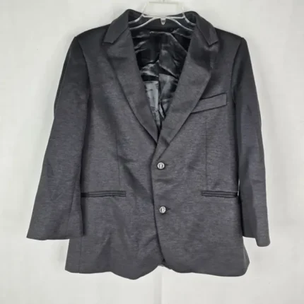 Black Seventh Heaven Men's Medium 3D Cross Jacket Front View