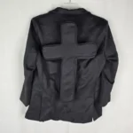 Black Seventh Heaven Men's Medium 3D Cross Jacket