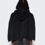 Black Seventh Heaven Mohair Knit Anarchy Jesus Poncho Back