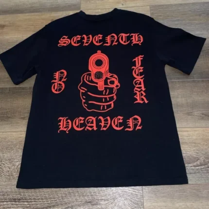 Black Seventh Heaven No Fear Tee Back