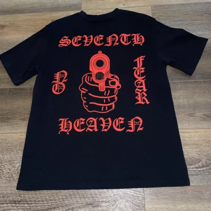 Black Seventh Heaven No Fear Tee Back