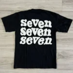 Black Seventh Heaven 'Seven Seven Seven' Graphic T-Shirt Back View
