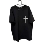 Black Seventh Heaven Yin Yang Cross T-Shirt