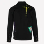 Black Seventh Heaven Zip-Up Denim Jacket Back