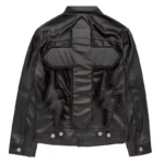 Black Seventh Heaven x The Weeknd Button-Up Leather Jacket