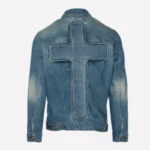 Blue Seventh Heaven Button-Up Denim Jacket Back