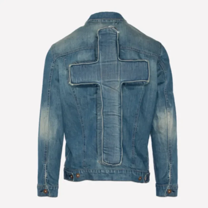 Blue Seventh Heaven Button-Up Denim Jacket Back