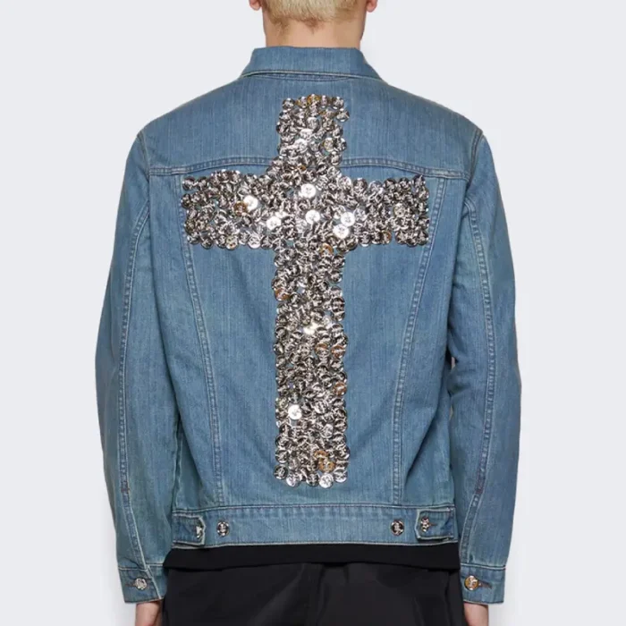 Blue Seventh Heaven Denim Cross Jacket Back