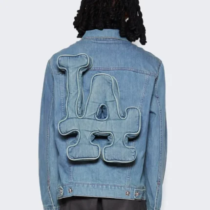 Blue Seventh Heaven LA Denim Trucker Jacket back