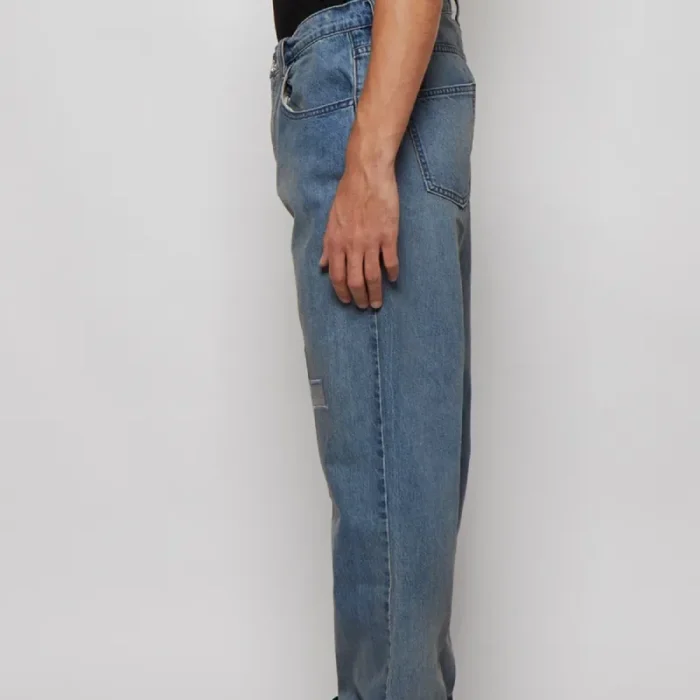 Blue Seventh Heaven Missing Cross Denim Jeans Side
