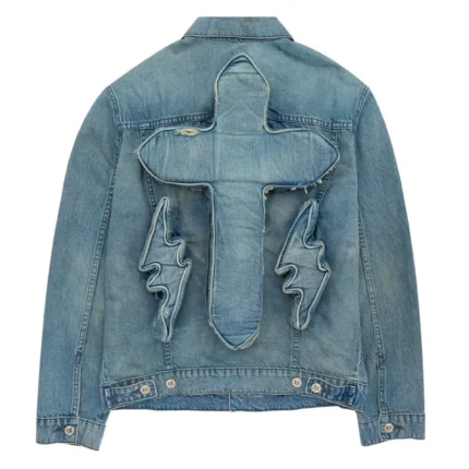 Blue Seventh Heaven x The Weeknd Button-Up Denim Jacket Back