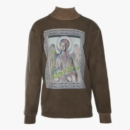 Brown Seventh Heaven High-Neck Sweatshirt