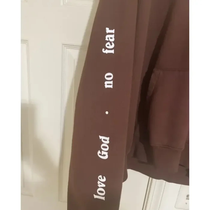 Brown Seventh Heaven Love God No Fear Hoodie View