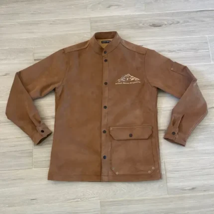 Beige Seventh Heaven Scaffolding Suede Jacket