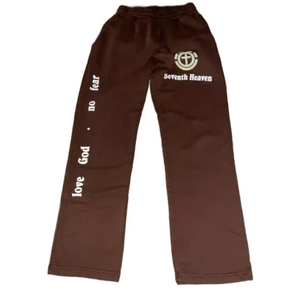 Brown Seventh Heaven Love God Sweatpants