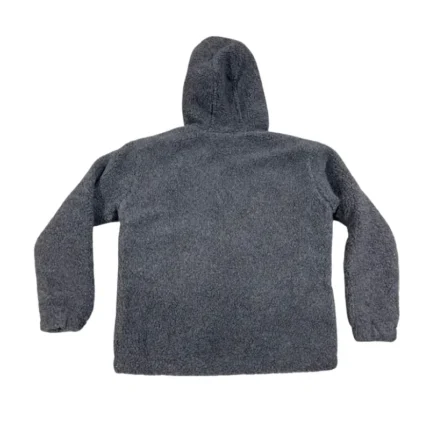 Gray Seventh Heaven Charcoal Polar Fleece Hoodie Back