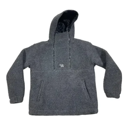 Gray Seventh Heaven Charcoal Polar Fleece Hoodie