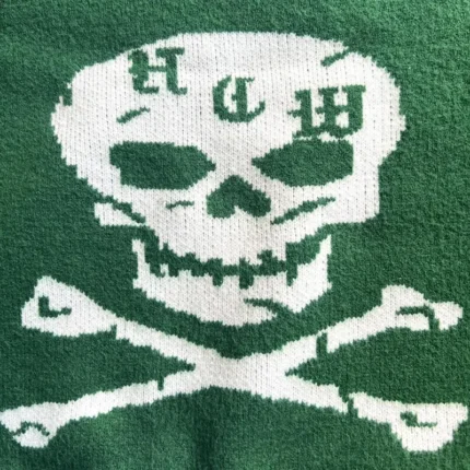 Green Seventh Heaven Can Wait Island Knit Sweater Print