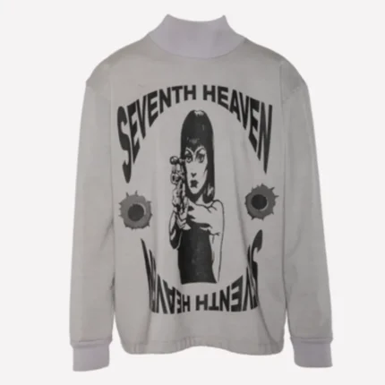 Grey Seventh Heaven High-Neck Sweatshirt