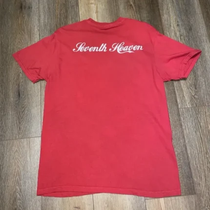 Red Seventh Heaven GOD T Shirt Back View