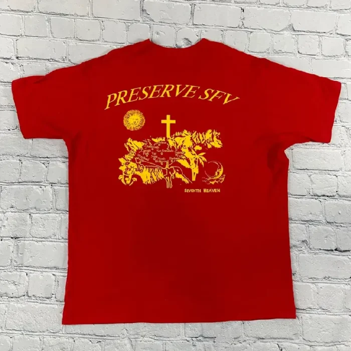 Red Seventh Heaven Preserve Sfv T-Shirt Back