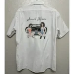 White Seventh Heaven Button-Up T-shirt Back
