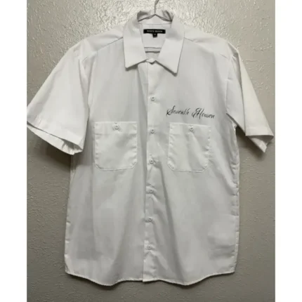 White Seventh Heaven Button-Up T-shirt