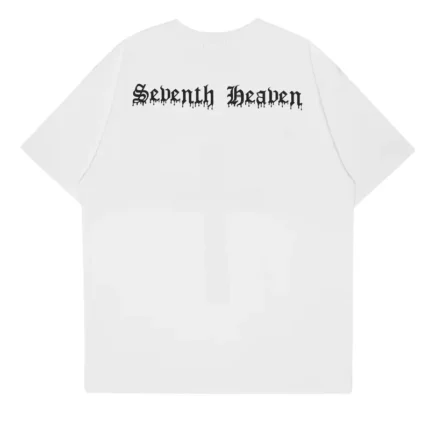 White Seventh Heaven Cross Dressing T-shirt Back