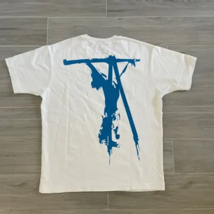 White Seventh Heaven Crucifix Jesus Tee Back View