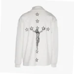 White Seventh Heaven High-Neck Sweatshirt Back
