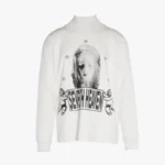 White Seventh Heaven High-Neck Sweatshirt