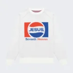 White Seventh Heaven Jesus Knit Sweater