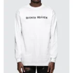 White Seventh Heaven Logo L/S T-Shirt