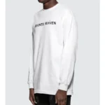 White Seventh Heaven Logo L_S T-Shirt Side View