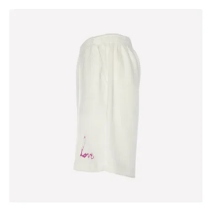 White Seventh Heaven Love Shorts Side